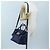 Bolsa de mão PRADA Ready lock em couro Taurillon Clemence 2way Azul Auth am12570V Dourado - vista 31