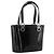 Borsa Salvatore Ferragamo Gancini vernice Black Silver Auth bs37143 Nero Argento