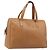 Sac à main PRADA en cuir marron ton or Auth bs37098