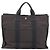 Hermès HERMES Her Line Tote MM Tote Bag Canvas Gray Silver Auth bs37333 Castaño Plata - vista 2