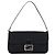 Borsa a tracolla FENDI Mamma Baguette in jersey di cotone Nero Argento Auth 204836 - vista 13