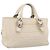 Céline Bolsa de mão CELINE Boogie Bag em couro branco prata Auth BA16174