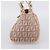 Borsa a mano FENDI Zucchino Canvas Beige Gold 8BR437 Auth ep16060A D'oro - vista 4