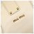 Borsa a mano Miu Miu in pelle Ivory Gold Auth 206112A D'oro Crudo - vista 20