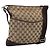 Borsa a Tracolla GUCCI GG Canvas Beige Silver 145857 Auth ep16158 Argento