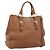 Borsa a mano Miu Miu in pelle 2way marrone oro autentica 206392A D'oro