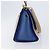 Céline CELINE Trapeze Small Hand Bag Leather 2way Beige Blue Auth bs37085A Azul - vista 4
