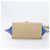 Céline CELINE Trapeze Small Hand Bag Leather 2way Beige Blue Auth bs37085A Azul - vista 5