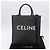 Céline Bolsa de mão CELINE Triomphe Vertical Cabas PVC 2way Preta Ouro Auth 204074M Preto Dourado - vista 12