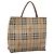 Bolso de mano BURBERRY Nova Check PVC Leather Beige Auth bs37101