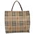 Bolso de mano BURBERRY Nova Check PVC Leather Beige Auth bs37101 - vista 2