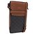 Céline CELINE Triomphe Macadam Canvas Phone Pouch PVC Black Auth 200721 Schwarz