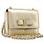 Borsa a tracolla Salvatore Ferragamo Vala Chain in pelle oro autentica bs37272