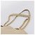 Borsa Tote con Catena PRADA Pelle Beige Oro Auth bs37400 D'oro - vista 14