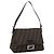 Borsa a tracolla FENDI Zucca Canvas Mamma Baguette Brown Black Auth 196093V Marrone Nero