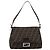 Borsa a tracolla FENDI Zucca Canvas Mamma Baguette Brown Black Auth 196093V Marrone Nero - vista 13