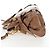 Borsa Miu Miu Vitellolux 2way Brown Gold Auth 205972M Marrone D'oro - vista 3