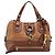 Chloé Borsa a mano Chloe Kerala in pelle marrone e oro autentica 206098V D'oro - vista 13