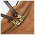 Chloé Borsa a mano Chloe Kerala in pelle marrone e oro autentica 206098V D'oro - vista 9
