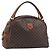 Céline Bolso de mano CELINE Macadam Canvas PVC Leather Brown Gold Auth 204209 Castaño Dorado