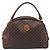 Céline Bolso de mano CELINE Macadam Canvas PVC Leather Brown Gold Auth 204209 Castaño Dorado - vista 13