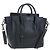 Céline CELINE Luggage Micro Shopper Hand Bag Leather 2way Black Gold Auth 205995V Nero D'oro