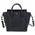 Céline CELINE Luggage Micro Shopper Hand Bag Leather 2way Black Gold Auth 205995V Nero D'oro - vista 13