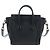Céline CELINE Luggage Micro Shopper Hand Bag Leather 2way Black Gold Auth 205995V Nero D'oro - vista 2