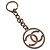 Porte-clés CHANEL métal Gold Tone CC Auth bs37293