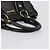 Miu Miu Handtasche Vitellolux Black Gold Auth 206001A Schwarz Golden - Ansicht 7