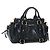 Miu Miu Handtasche Vitellolux 2way Black Gold Auth 202488M Schwarz Golden