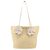 Borsa Tote Miu Miu Raffia Beige Gold Auth 205999A D'oro - vista 2