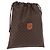 Céline Pouch CELINE Macadam Canvas PVC Brown Gold Tone Auth mr2962 Marrone