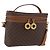 Céline CELINE Macadam Canvas Vanity Handtasche PVC Leather 2way Brown Gold Auth ep16269 Braun Golden