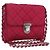 Borsa a tracolla con catena PRADA Nylon Rosa Argento Auth 206227A