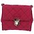 Borsa a tracolla con catena PRADA Nylon Rosa Argento Auth 206227A - vista 13
