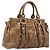 Miu Miu Handtasche Vitellolux Brown Gold Auth 206002V Braun Golden