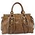 Miu Miu Handtasche Vitellolux Brown Gold Auth 206002V Braun Golden - Ansicht 13