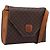 Céline Bolsa de Ombro CELINE Macadam Canvas PVC Leather Brown Gold Auth ep16182 Marrom Dourado