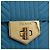 PRADA Chain Shoulder Bag Leather Blue Gold Auth 206268V Golden - view 19