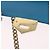 PRADA Chain Shoulder Bag Leather Blue Gold Auth 206268V Golden - view 21