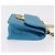 PRADA Chain Shoulder Bag Leather Blue Gold Auth 206268V Golden - view 3