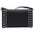 Saffiano Portafoglio a spalla PRADA pelle Safiano Black Silver Auth 206147V Nero Argento - vista 2