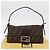Borsa a Tracolla FENDI Zucca Canvas Mamma Baguette Nero Marrone Auth 206109V - vista 12