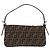 Borsa a Tracolla FENDI Zucca Canvas Mamma Baguette Nero Marrone Auth 206109V - vista 2
