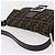 Borsa a Tracolla FENDI Zucca Canvas Mamma Baguette Nero Marrone Auth 206109V - vista 7