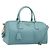 Bolsa Boston PRADA couro Saffiano 2way Azul Claro Ouro Auth 203450M Dourado