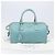 Bolsa Boston PRADA couro Saffiano 2way Azul Claro Ouro Auth 203450M Dourado - vista 12