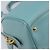 Bolsa Boston PRADA couro Saffiano 2way Azul Claro Ouro Auth 203450M Dourado - vista 20