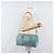 Bolsa Boston PRADA couro Saffiano 2way Azul Claro Ouro Auth 203450M Dourado - vista 35